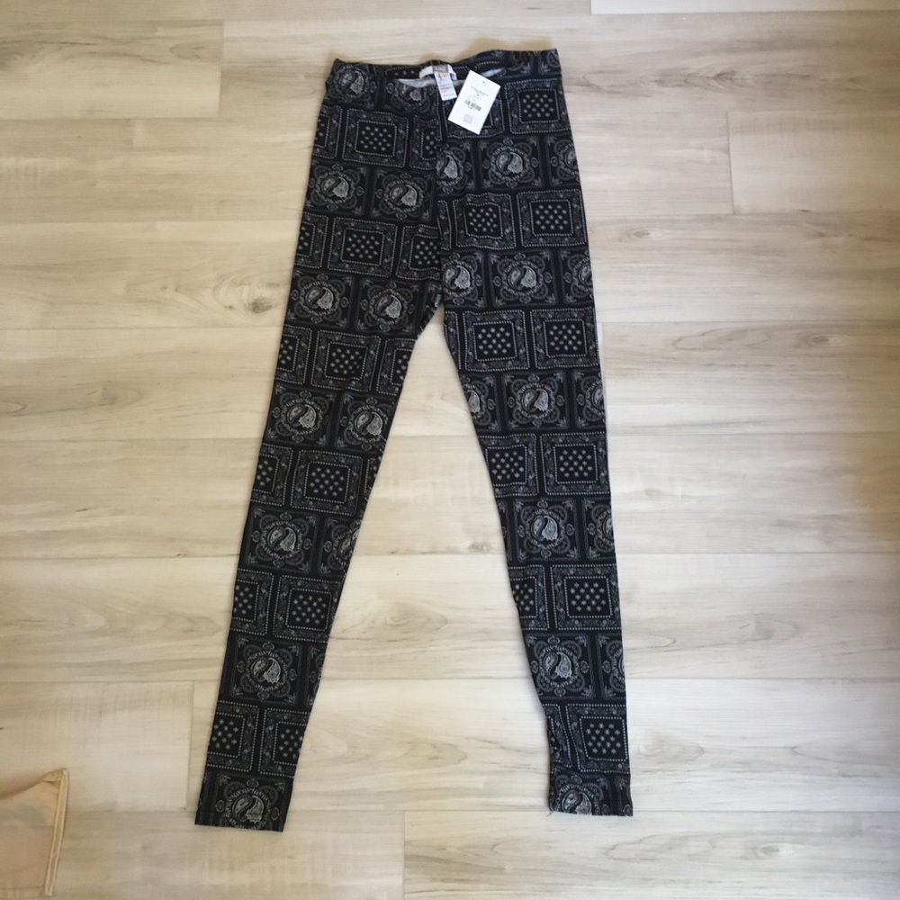 Blue detailed leggings/yoga pants